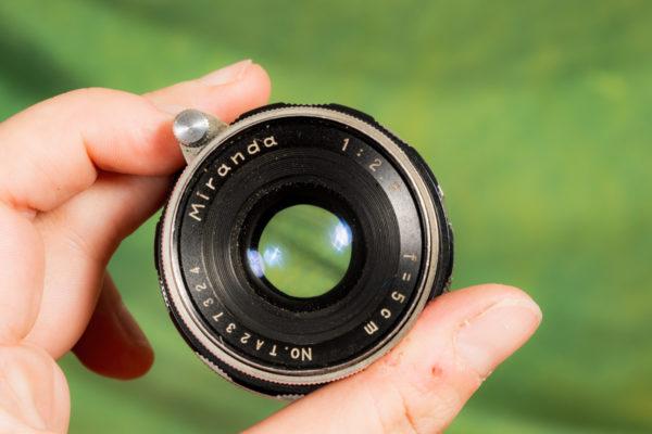 close-up of the 50mm lens for the Miranda Sensorex